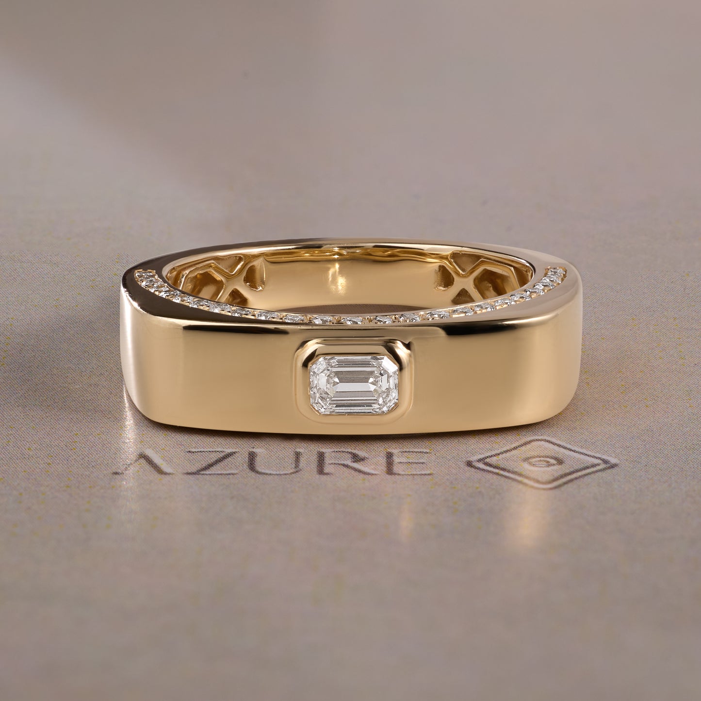 Emerald-Cut & Round Diamond Ring