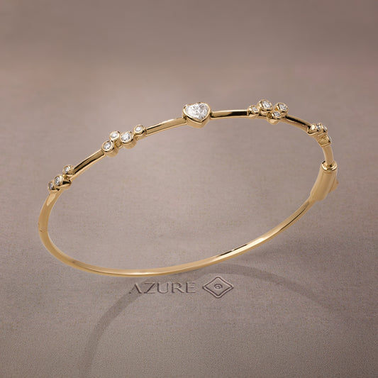 Heart & Round Bangle