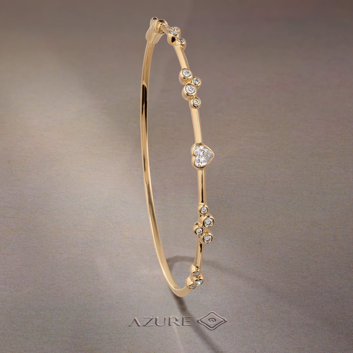 Heart & Round Bangle
