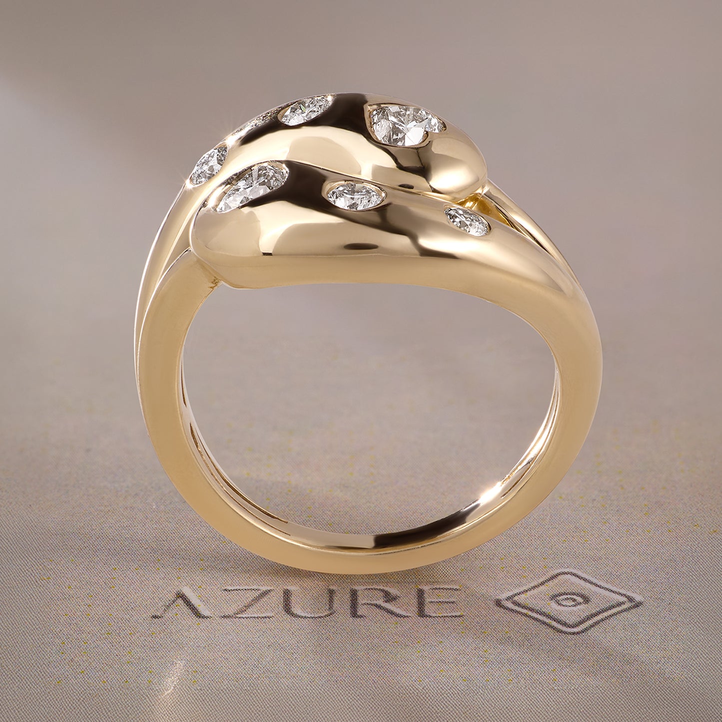 Heart & Round Diamond Ring