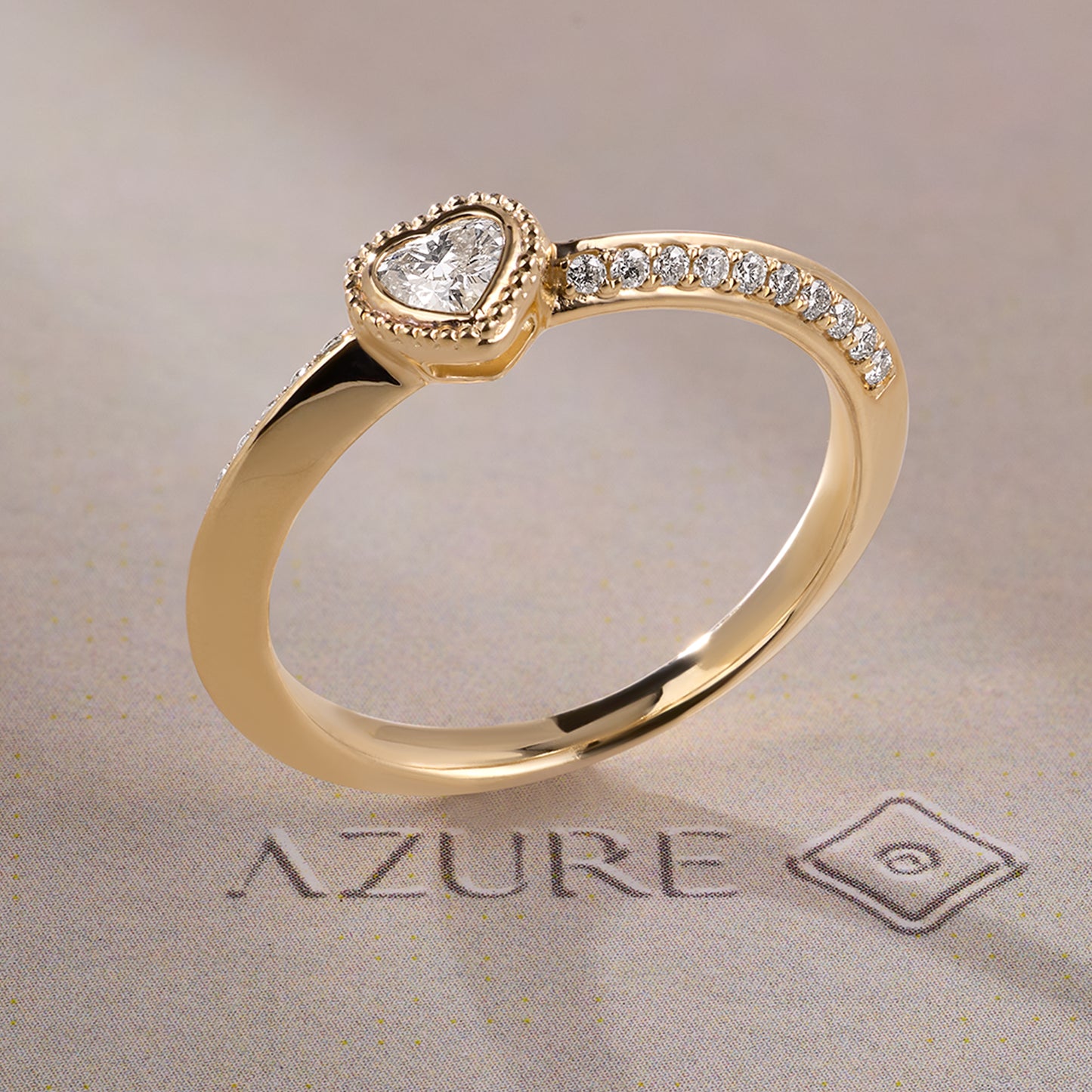 Heart & Round Diamond Ring