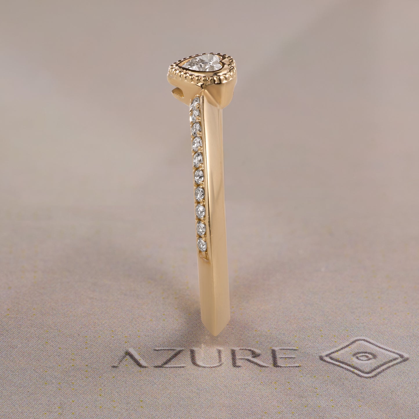 Heart & Round Diamond Ring