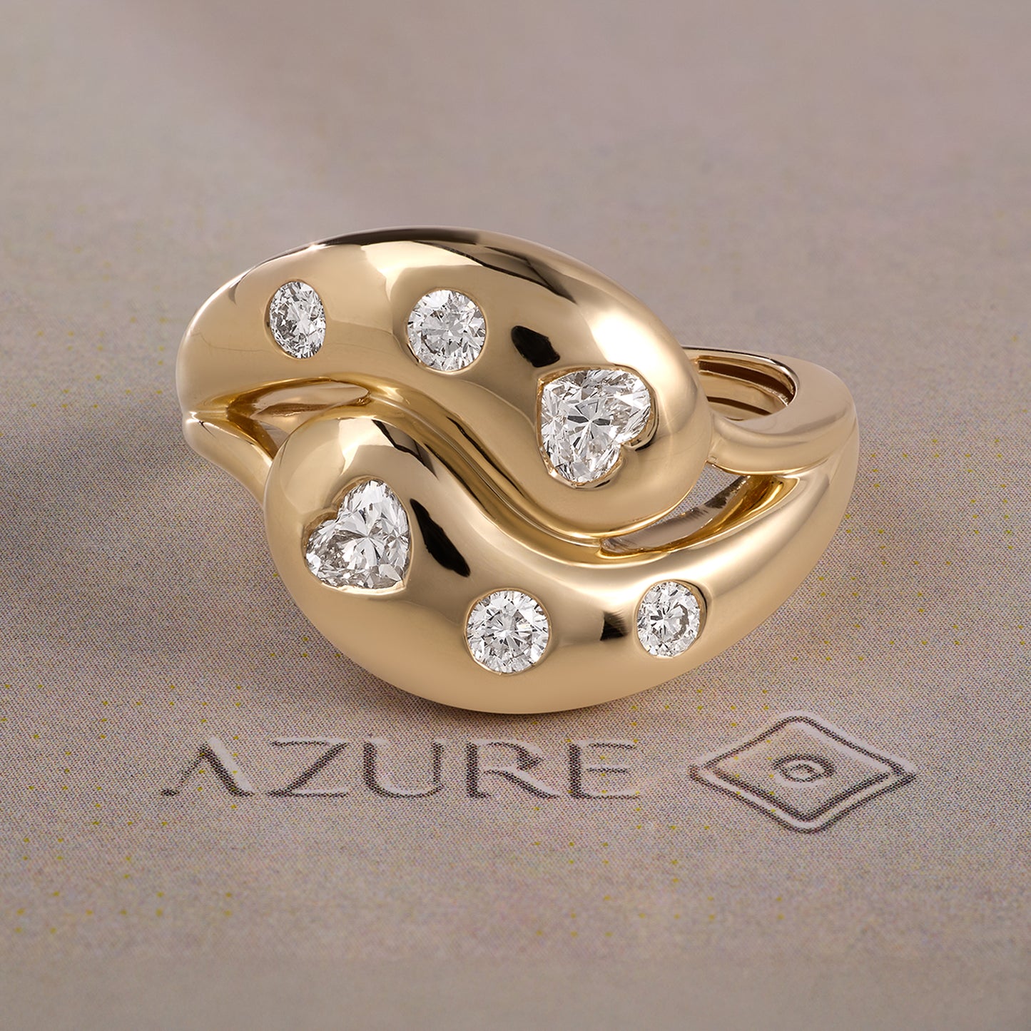 Heart & Round Diamond Ring