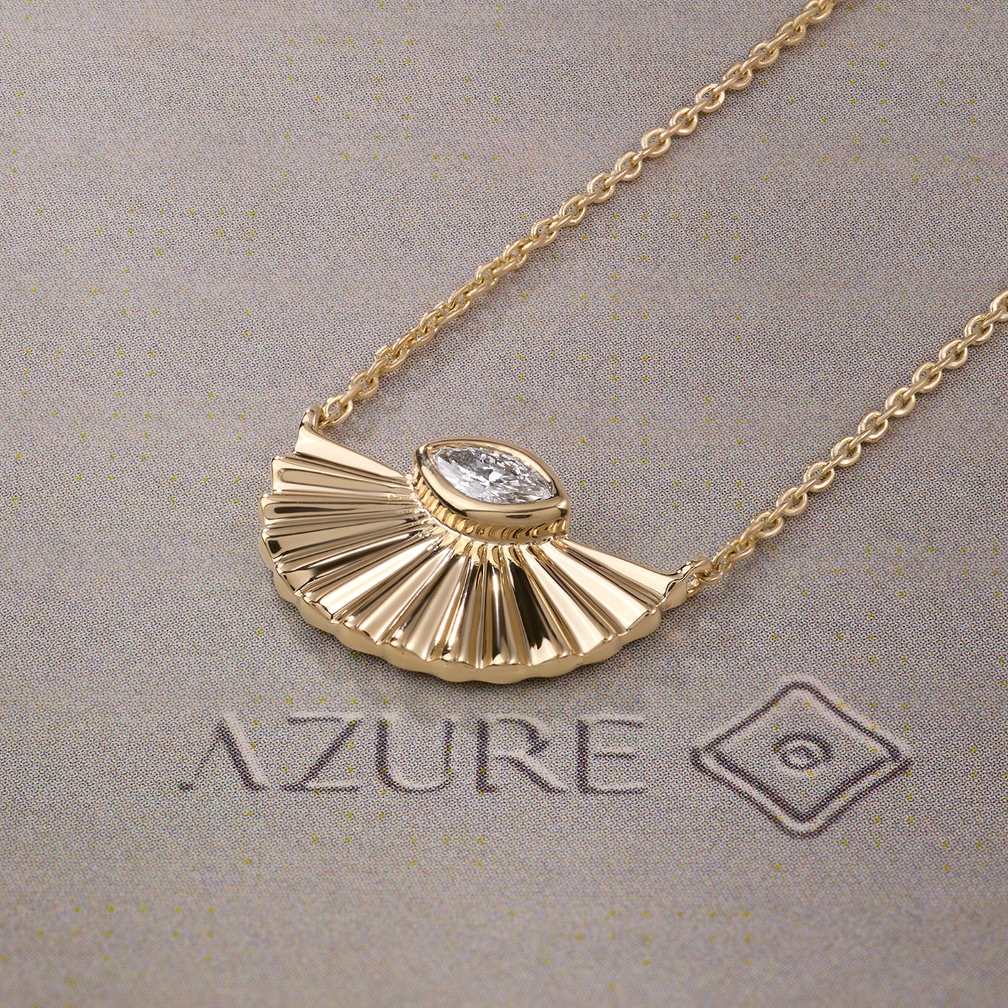 Marquise Fluted Fan Pendant
