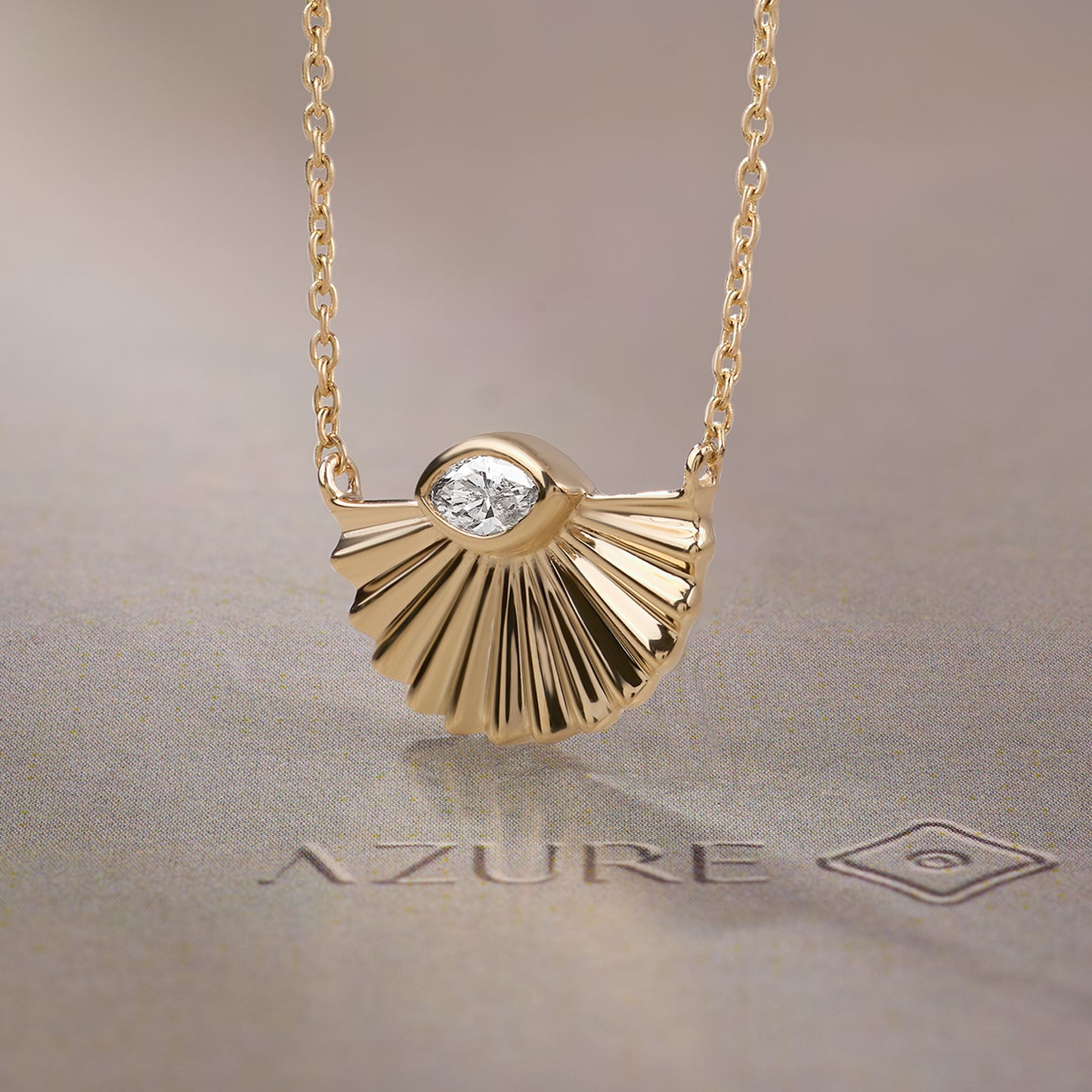 Marquise Fluted Fan Pendant
