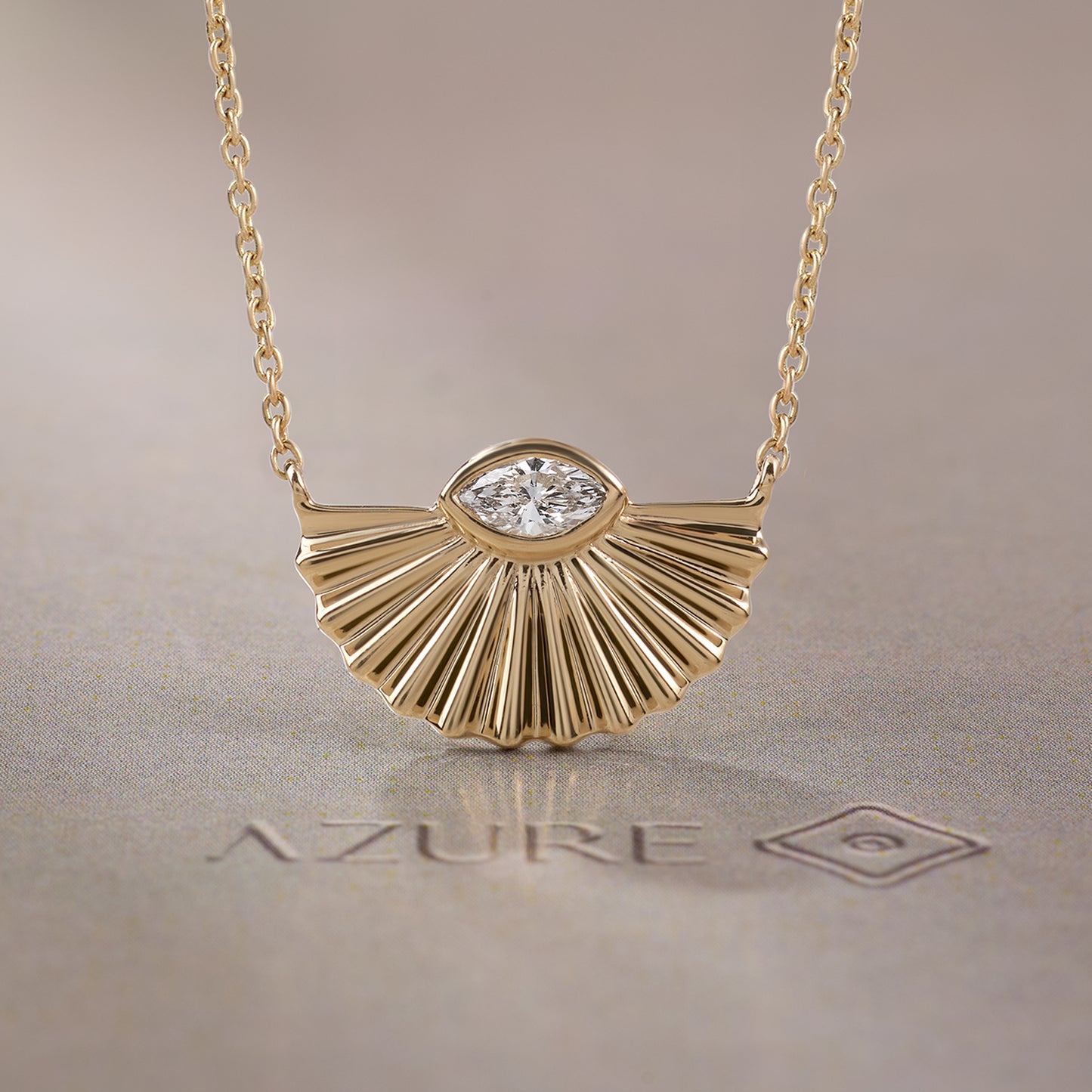 Marquise Fluted Fan Pendant