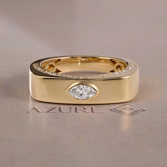 Marquise & Round Diamond Ring