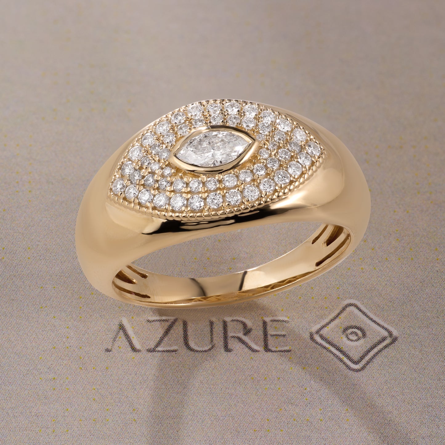 Marquise & Round Diamond Ring