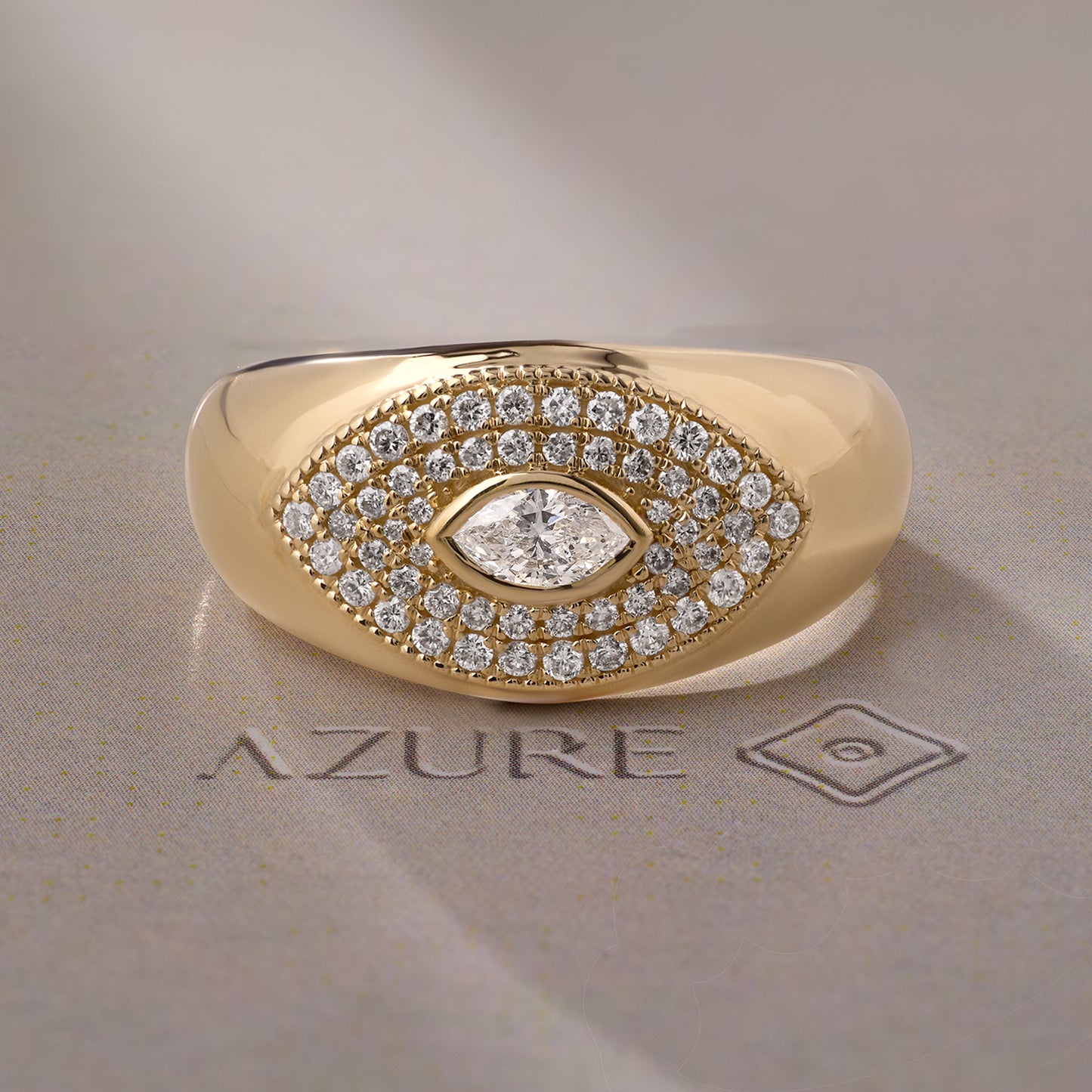 Marquise & Round Diamond Ring