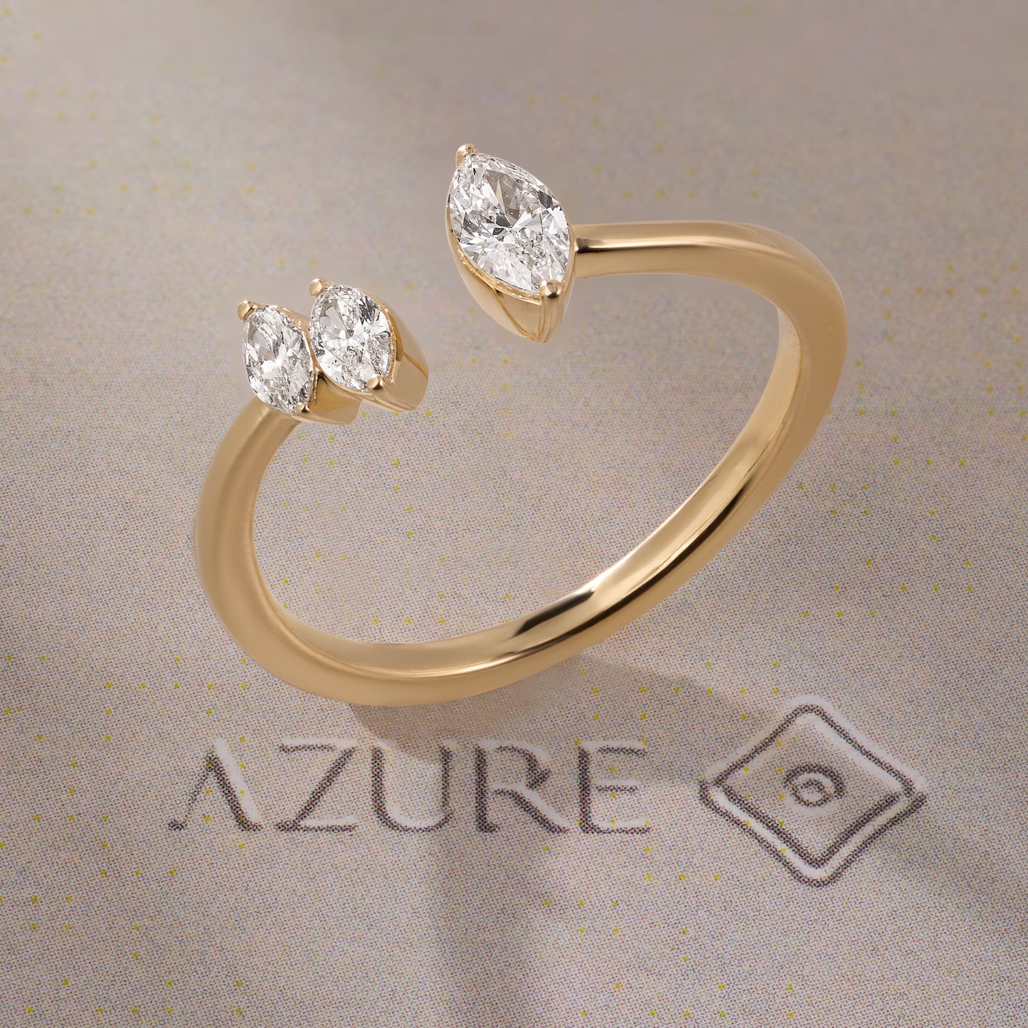 Marquise Triple Diamond Ring