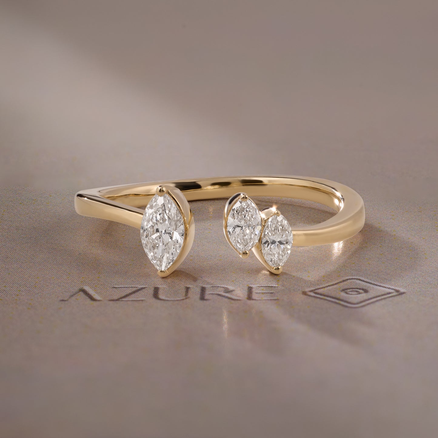 Marquise Triple Diamond Ring