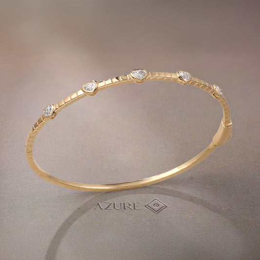 Minimal Heart Bangle