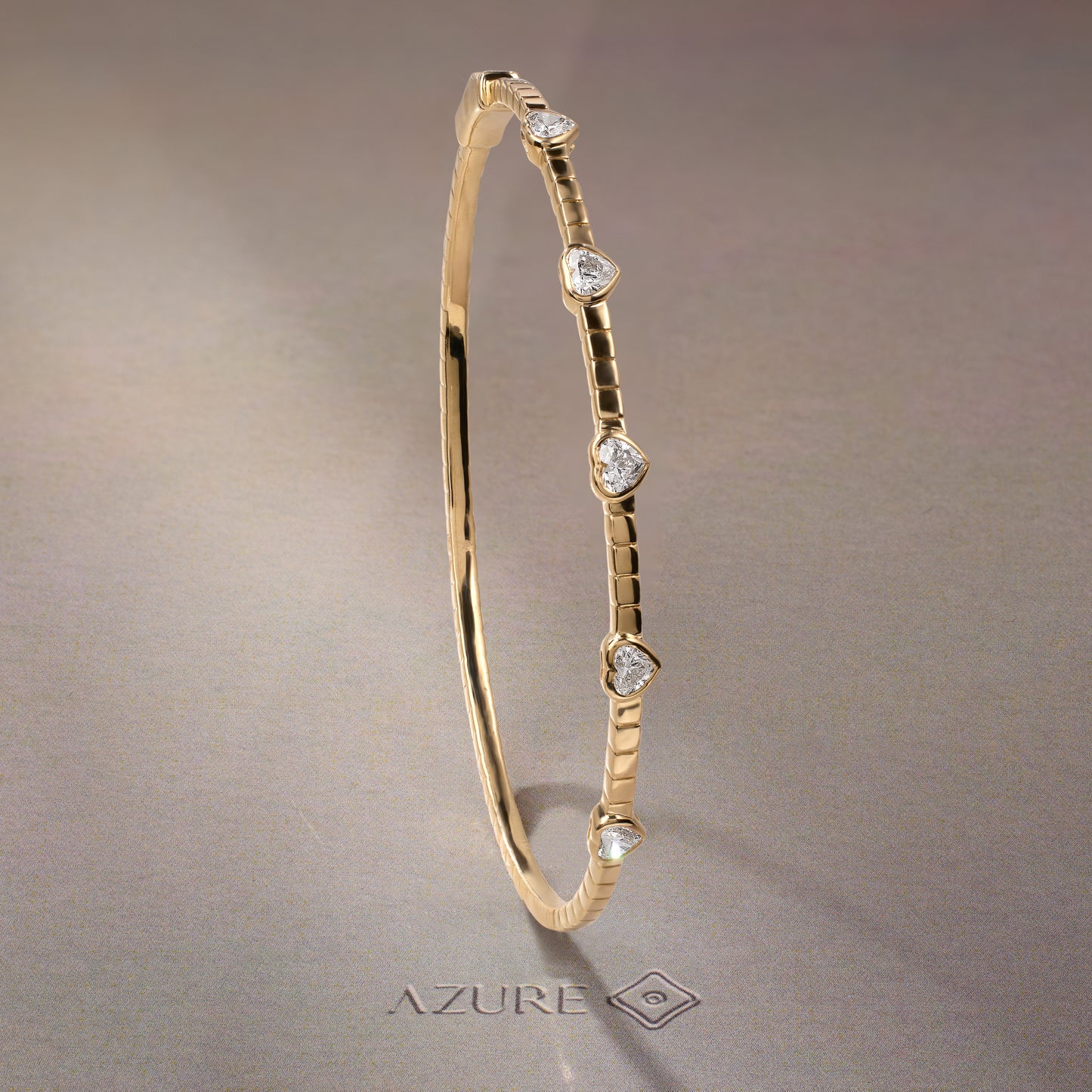 Minimal Heart Bangle