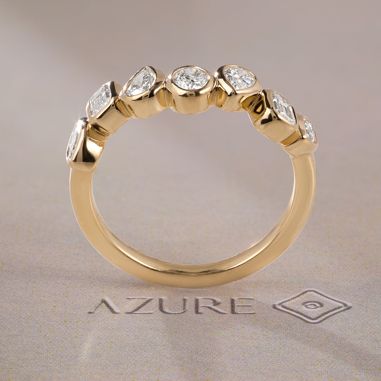 Mixed-Shape Bezel Diamond Ring