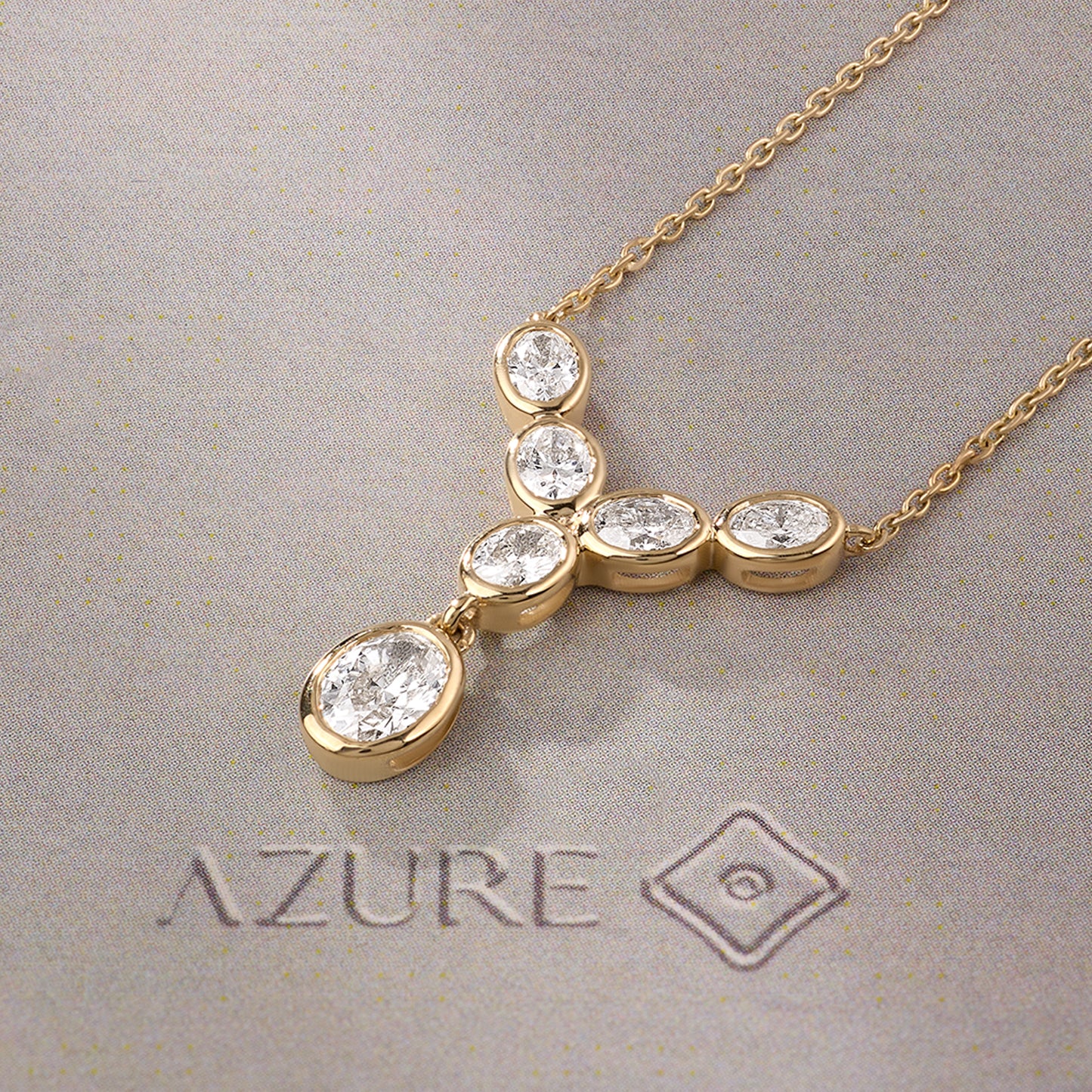 Oval Bezel Y-Drop Pendant