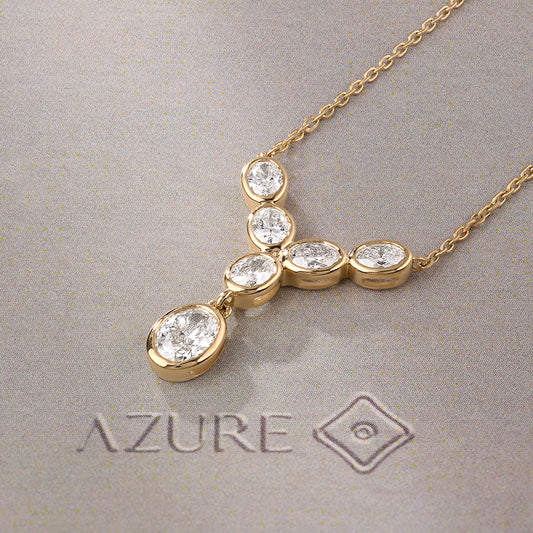 Oval Bezel Y-Drop Pendant