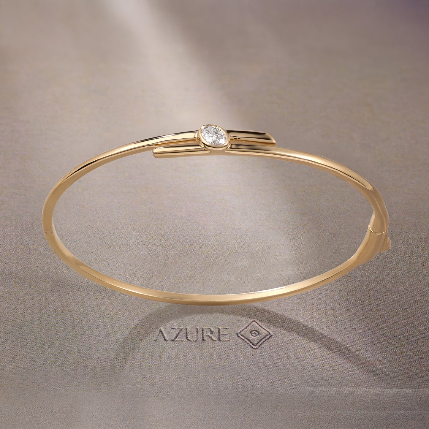Oval Center Stone Bangle