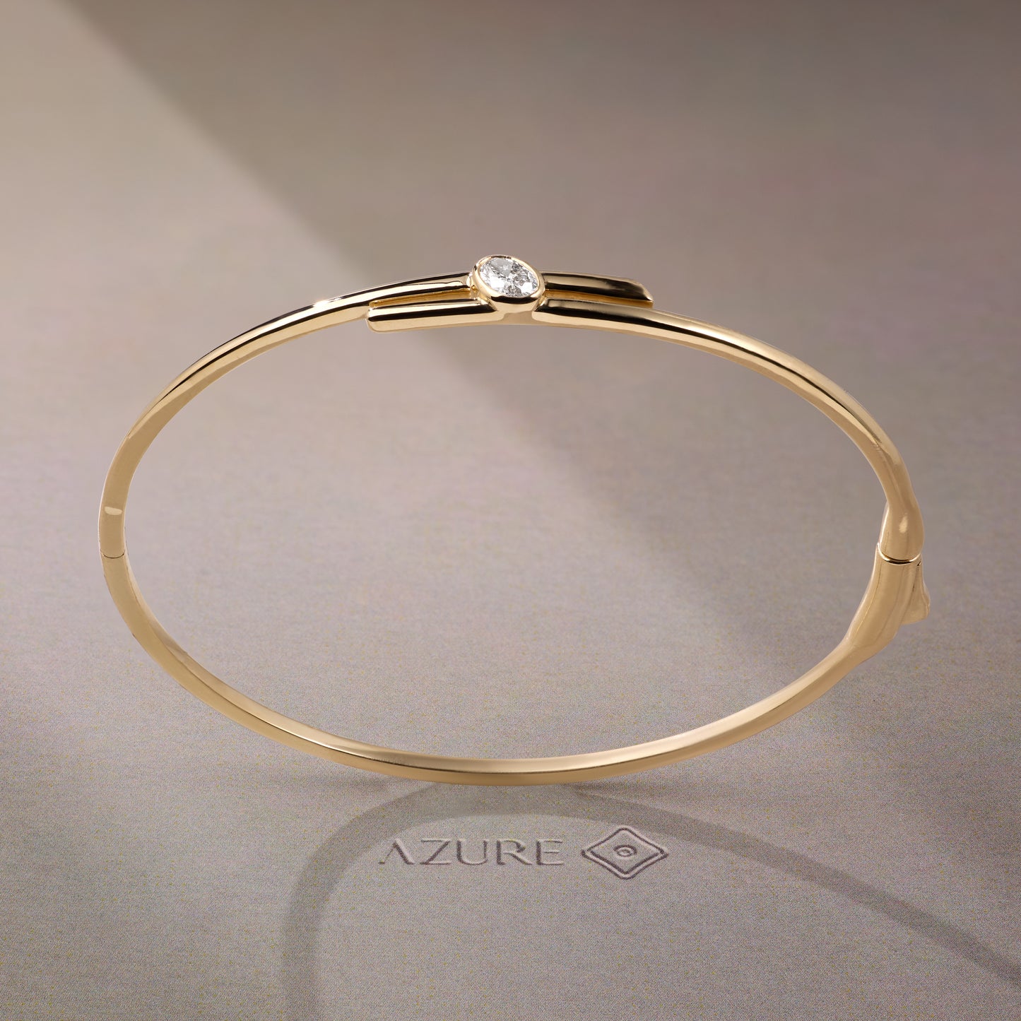 Oval Center Stone Bangle