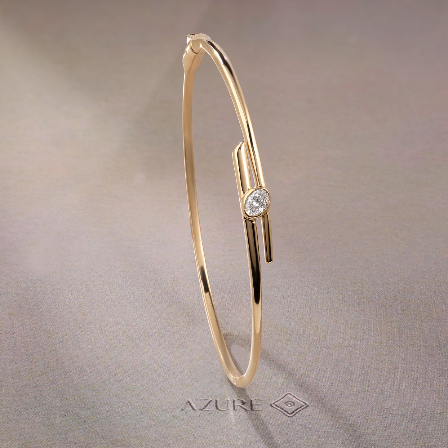 Oval Center Stone Bangle