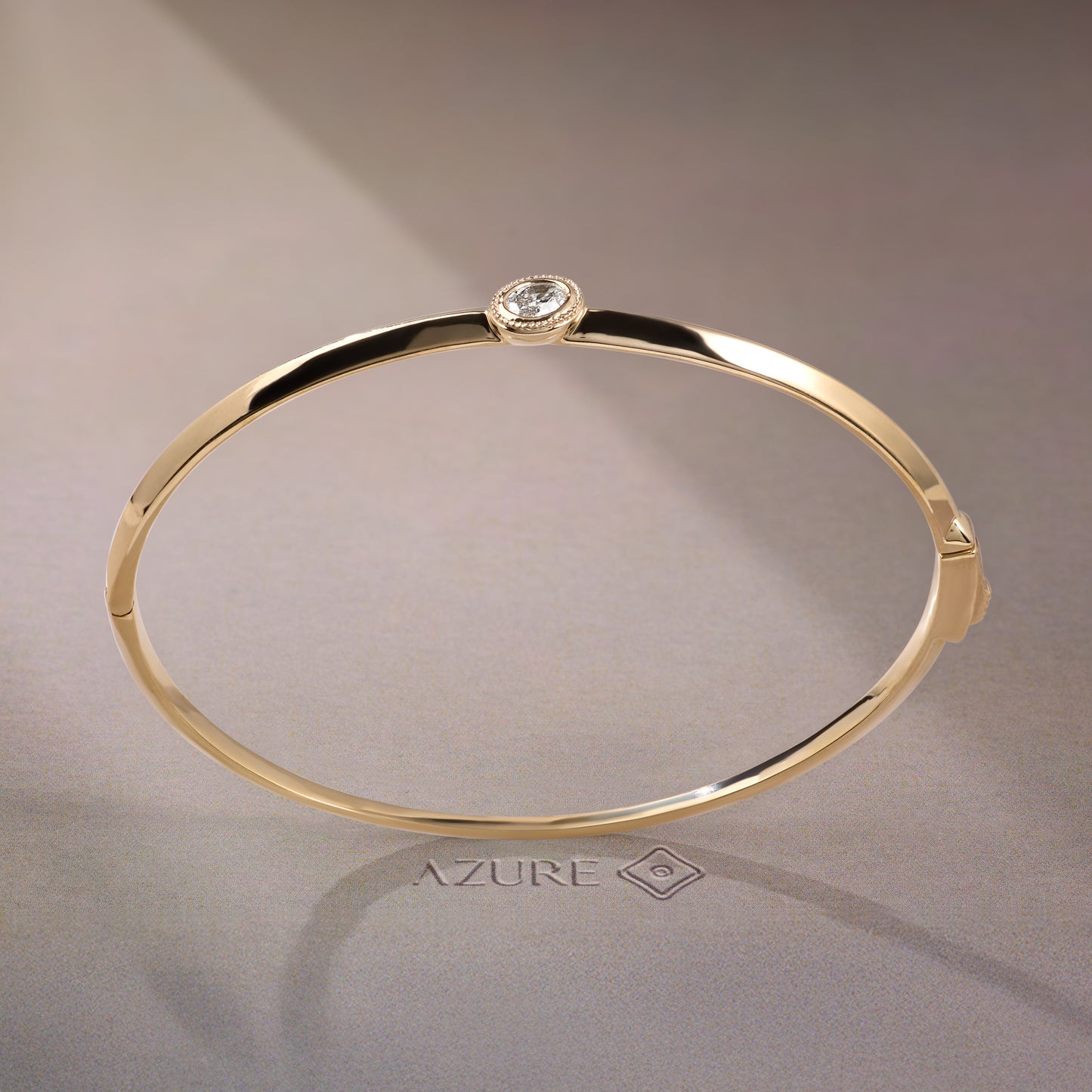 Oval Center Stone Bangle