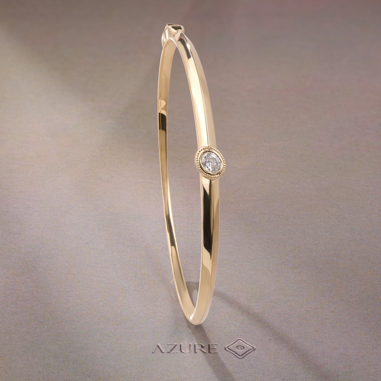 Oval Center Stone Bangle
