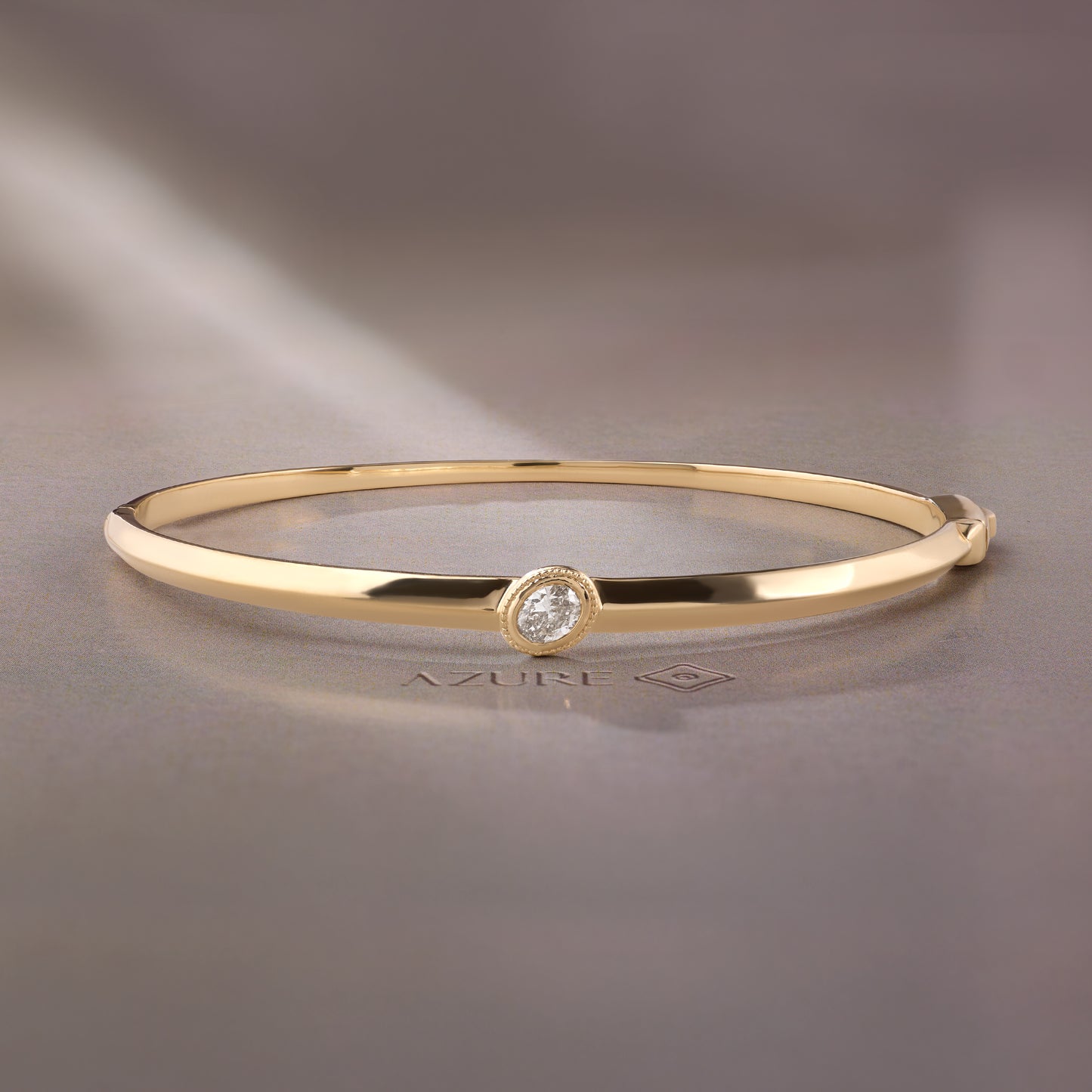 Oval Center Stone Bangle