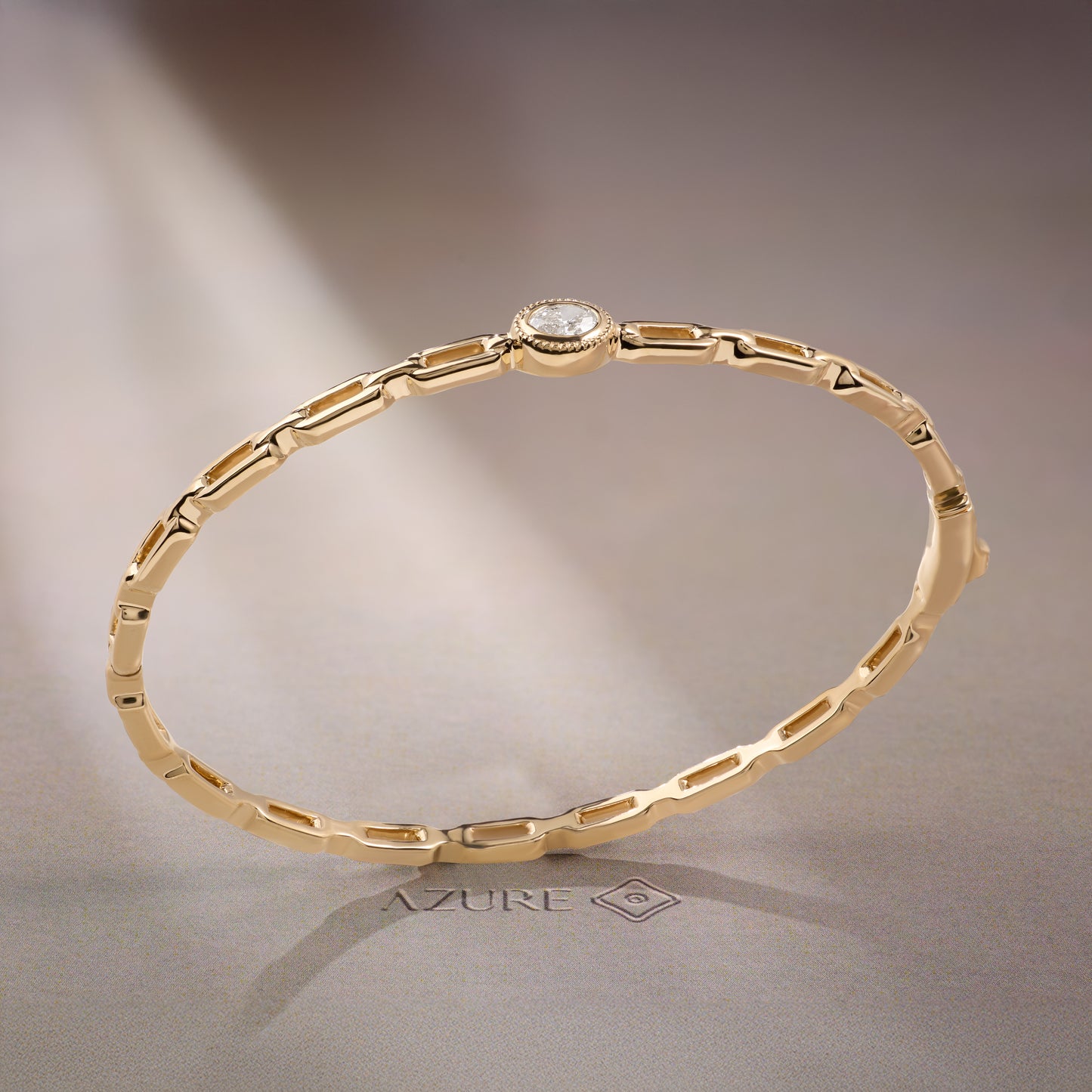 Oval Diamond Bangle