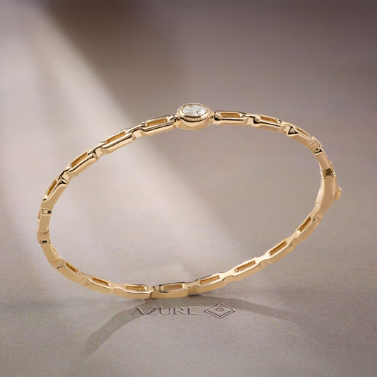 Oval Diamond Bangle