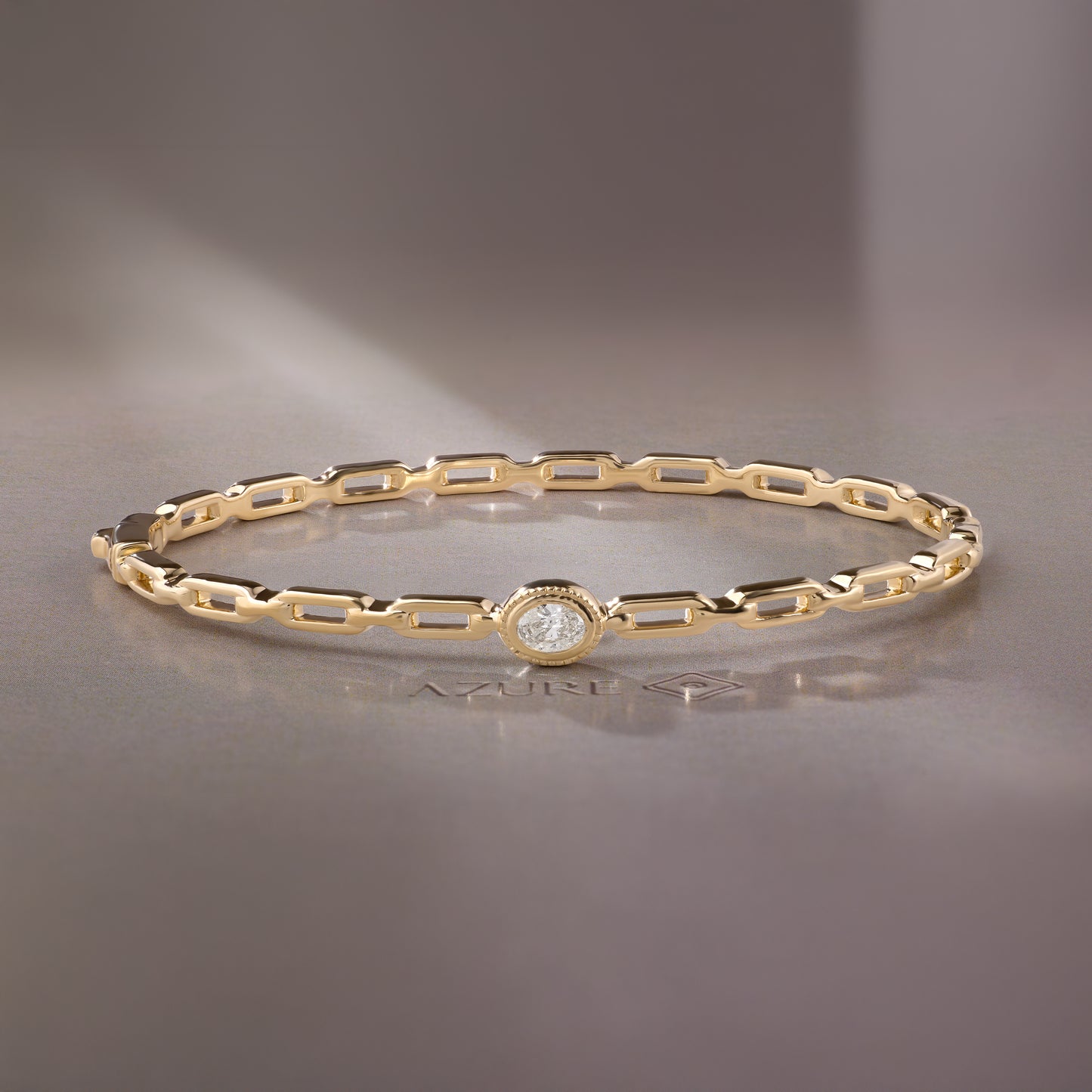 Oval Diamond Bangle