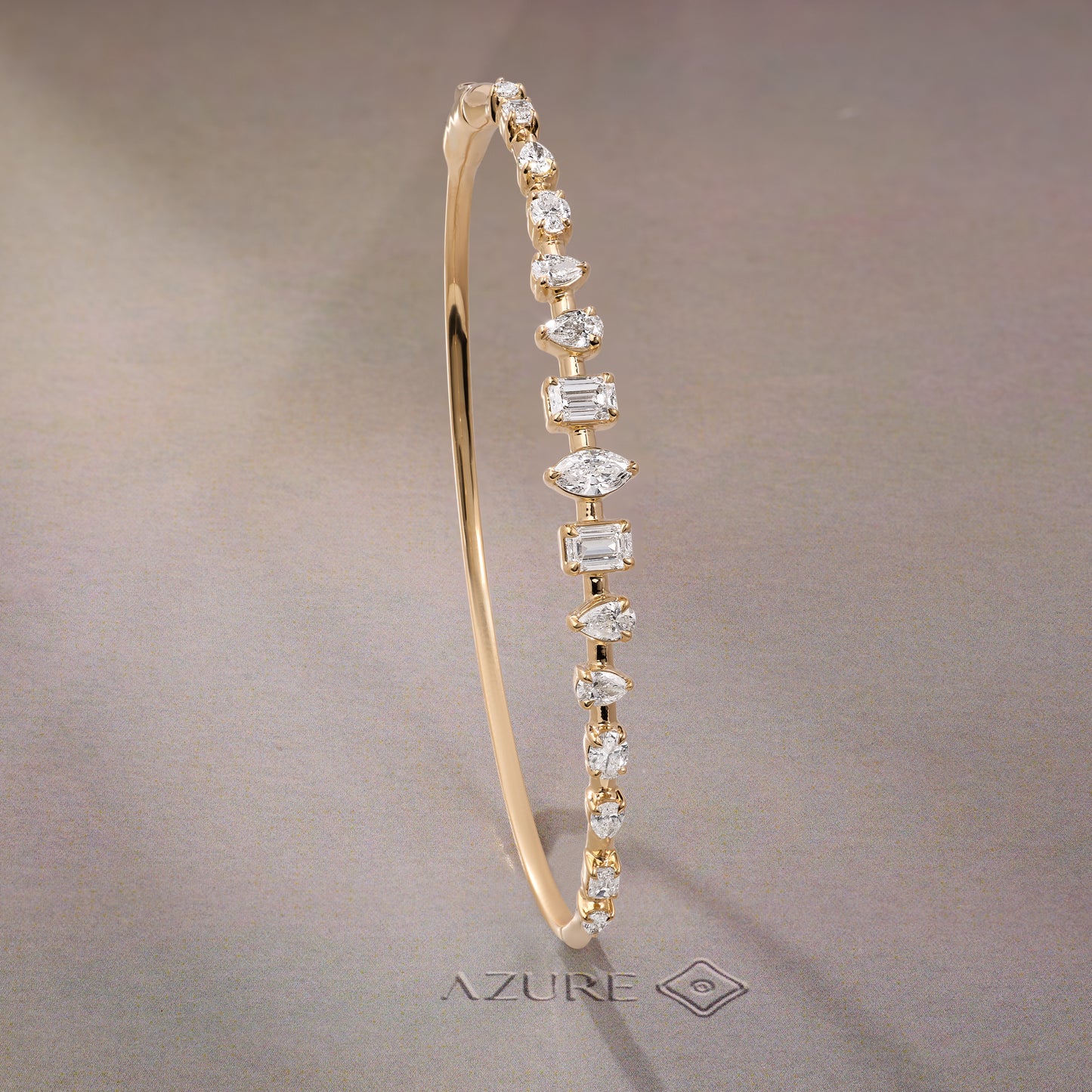 Oval, Marquise, Pear & Emerald Bangle