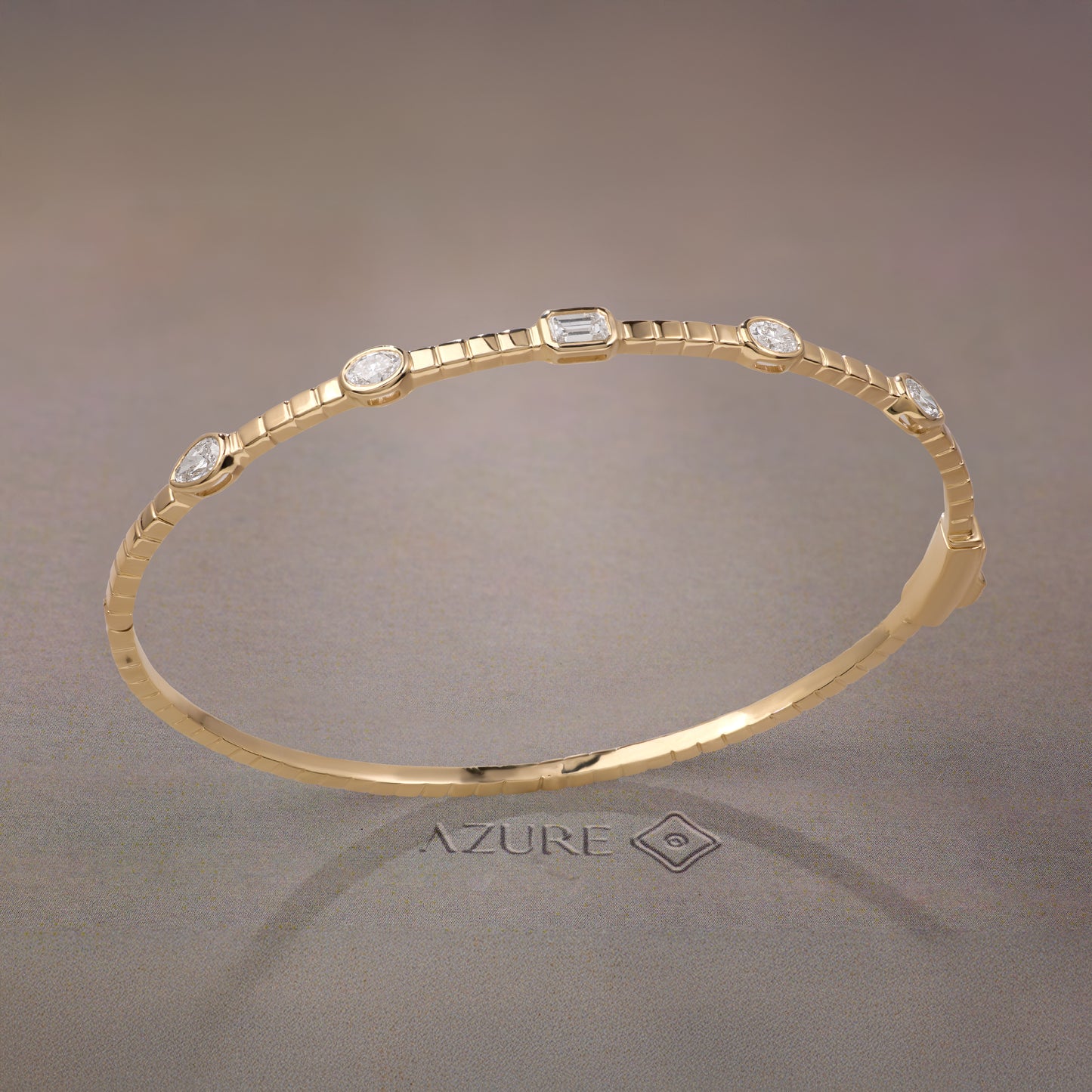 Oval, Pear & Emerald Bangle