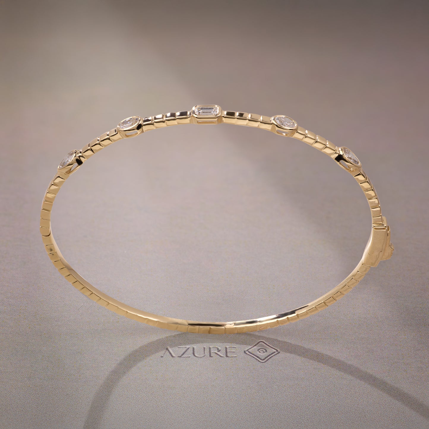 Oval, Pear & Emerald Bangle