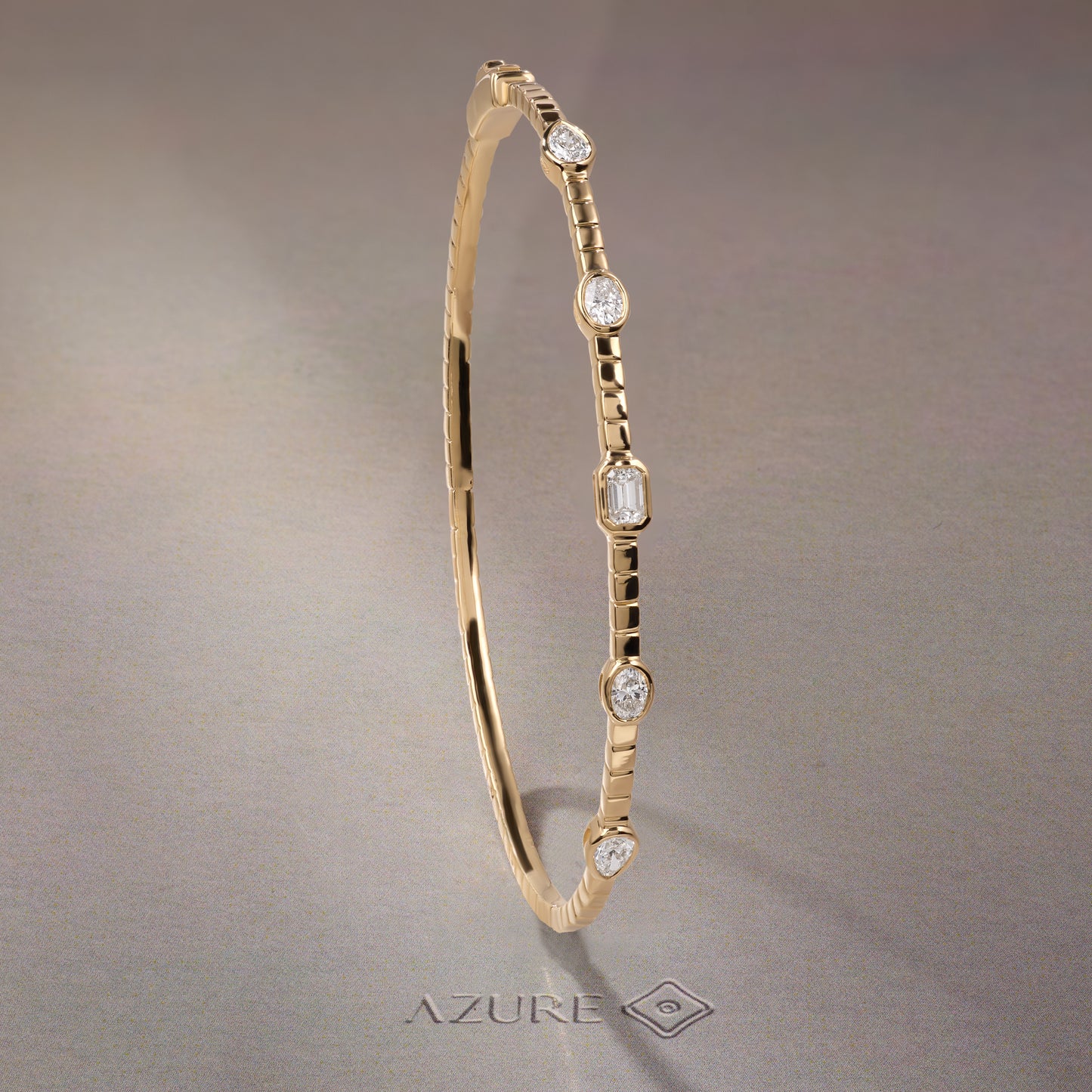 Oval, Pear & Emerald Bangle