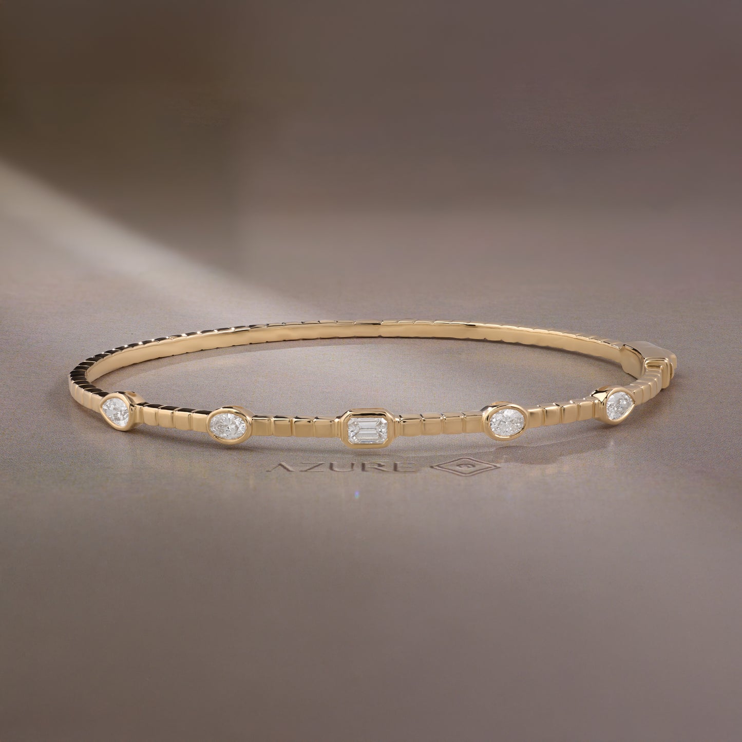 Oval, Pear & Emerald Bangle