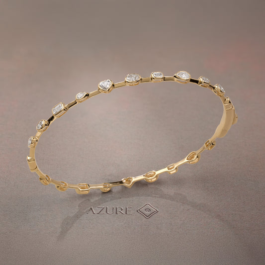 Oval, Pear, Emerald-Cut & Heart Bangle