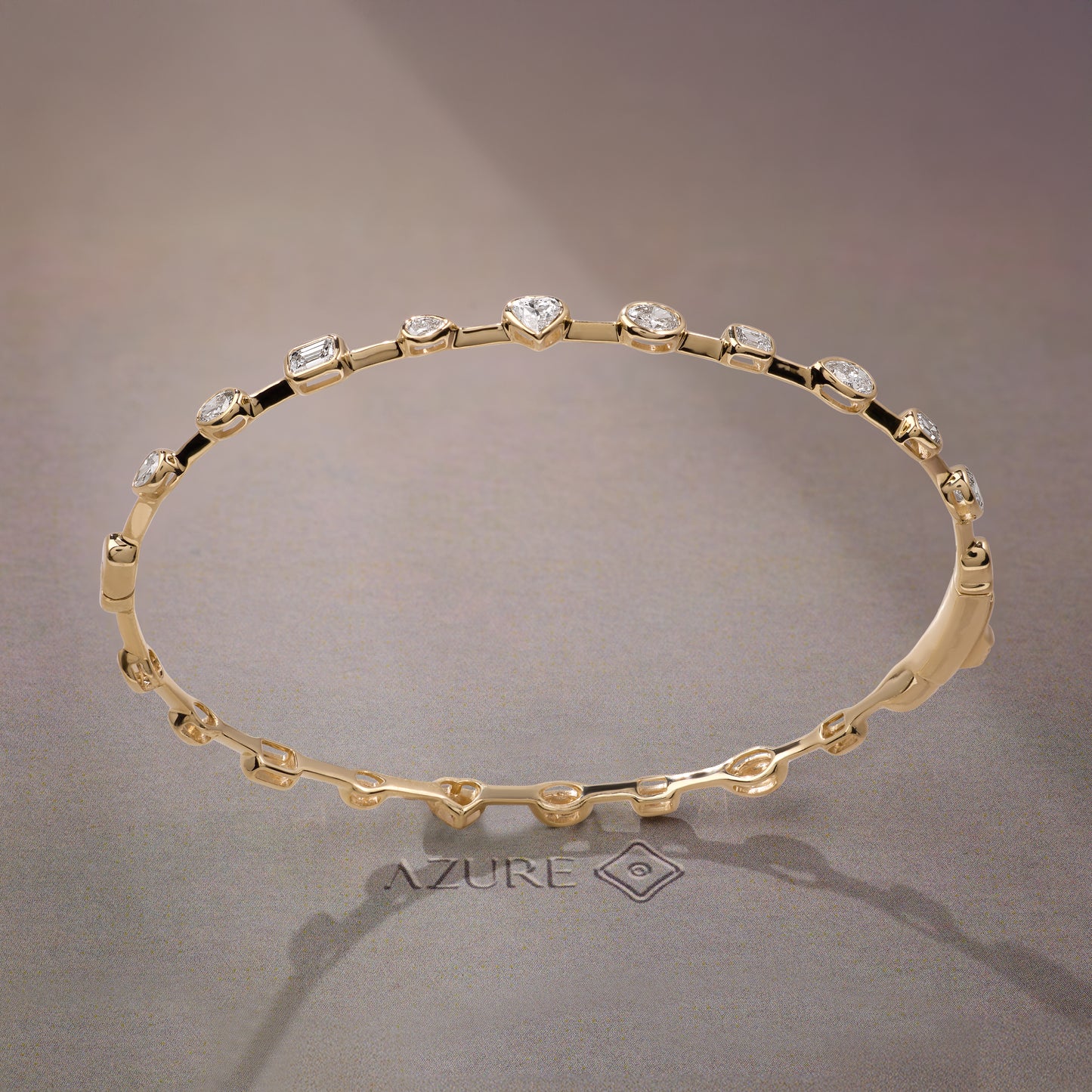 Oval, Pear, Emerald-Cut & Heart Bangle
