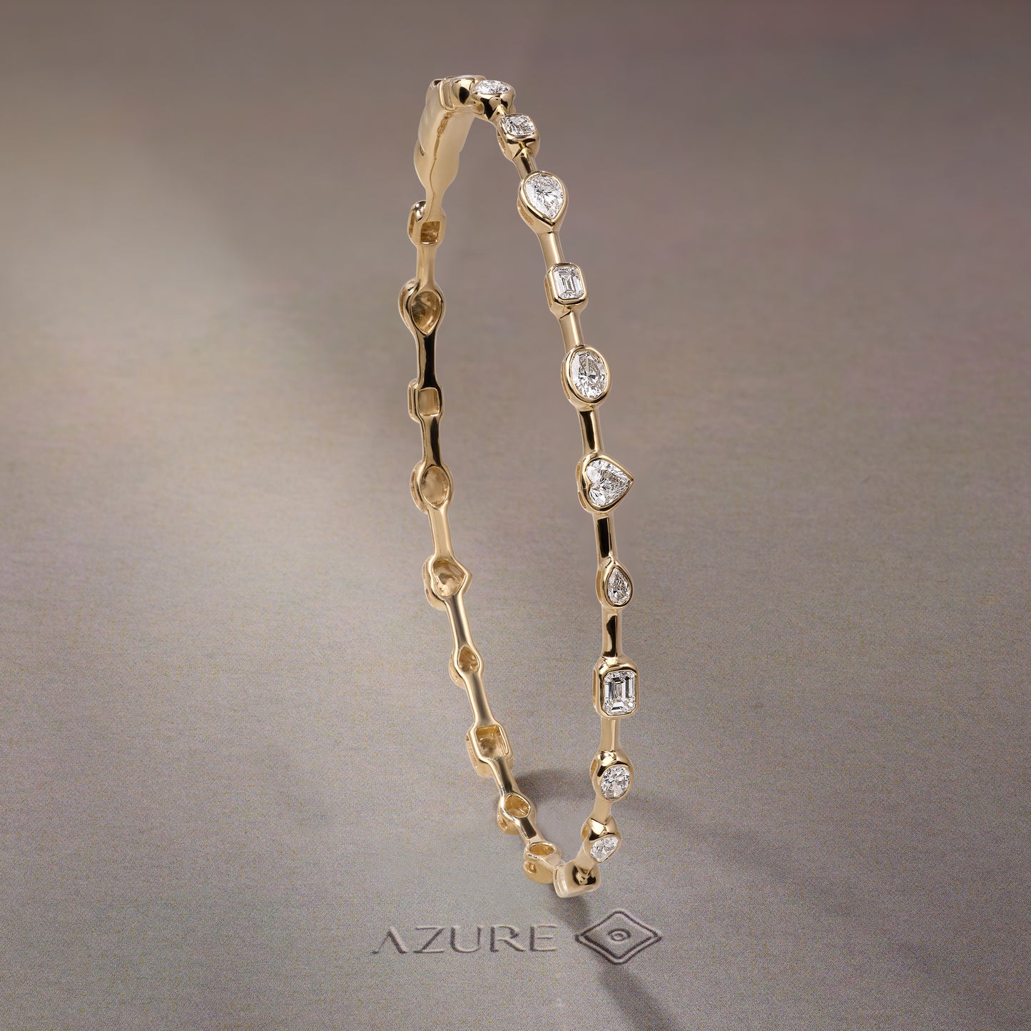 Oval, Pear, Emerald-Cut & Heart Bangle