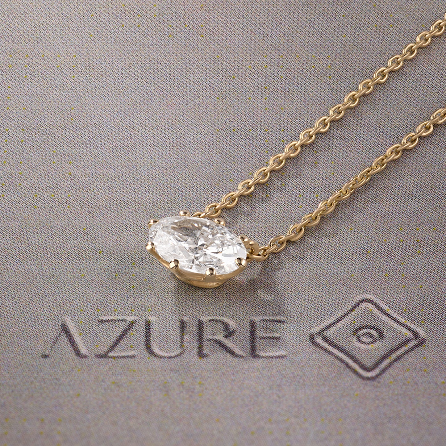 Oval Prong-Set Pendant