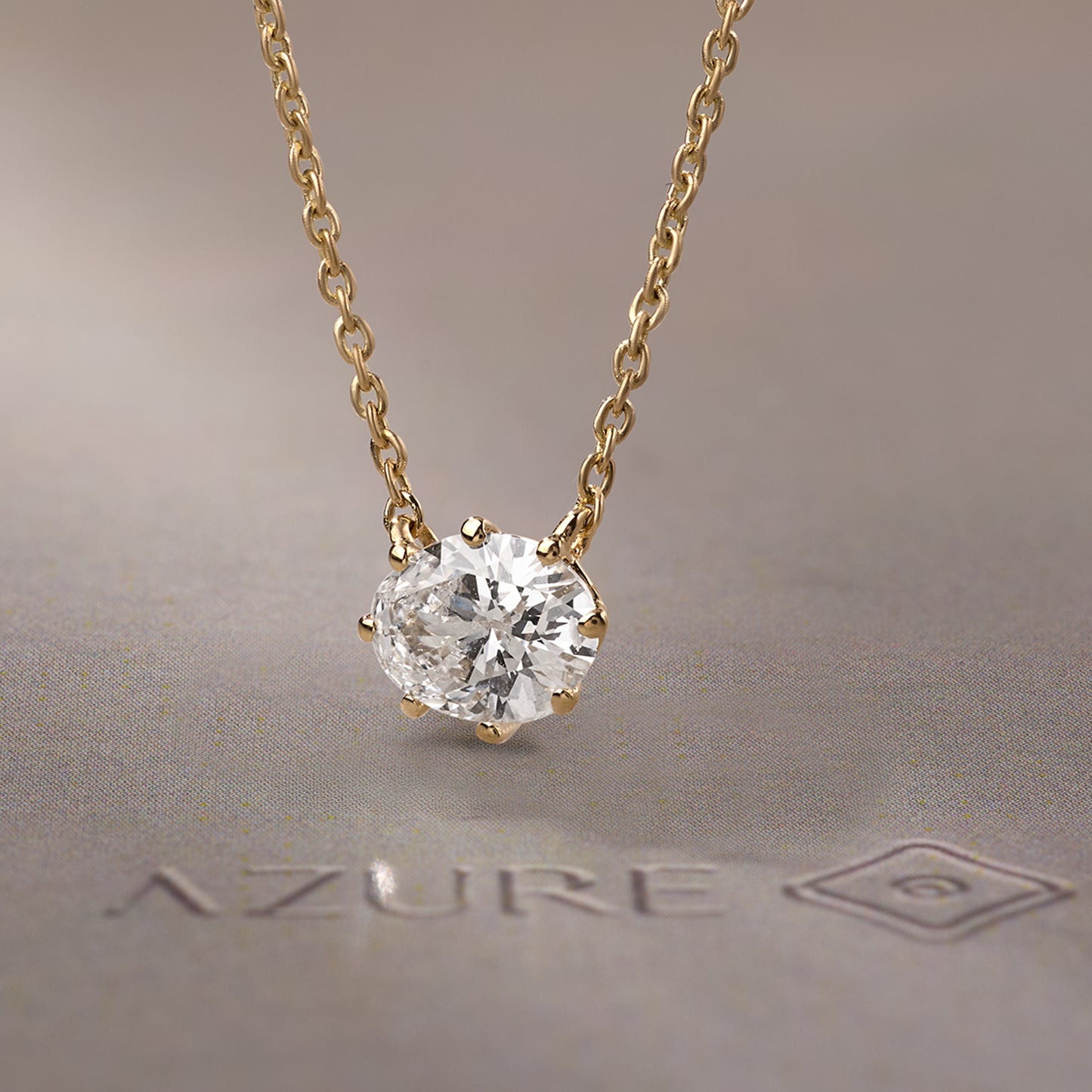 Oval Prong-Set Pendant