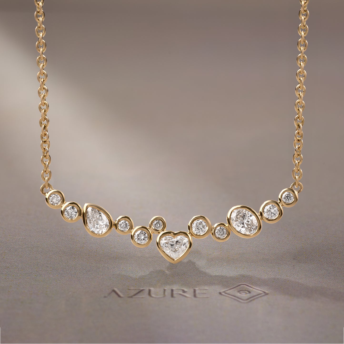 Oval, Round, Heart & Pear Diamond Pendant