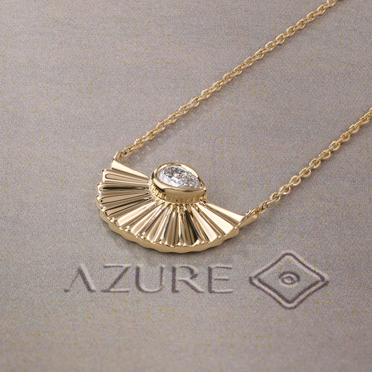 Pear Fluted Fan Pendant