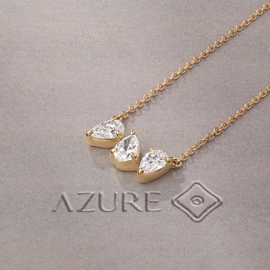 Pear Diamond Trio Pendant