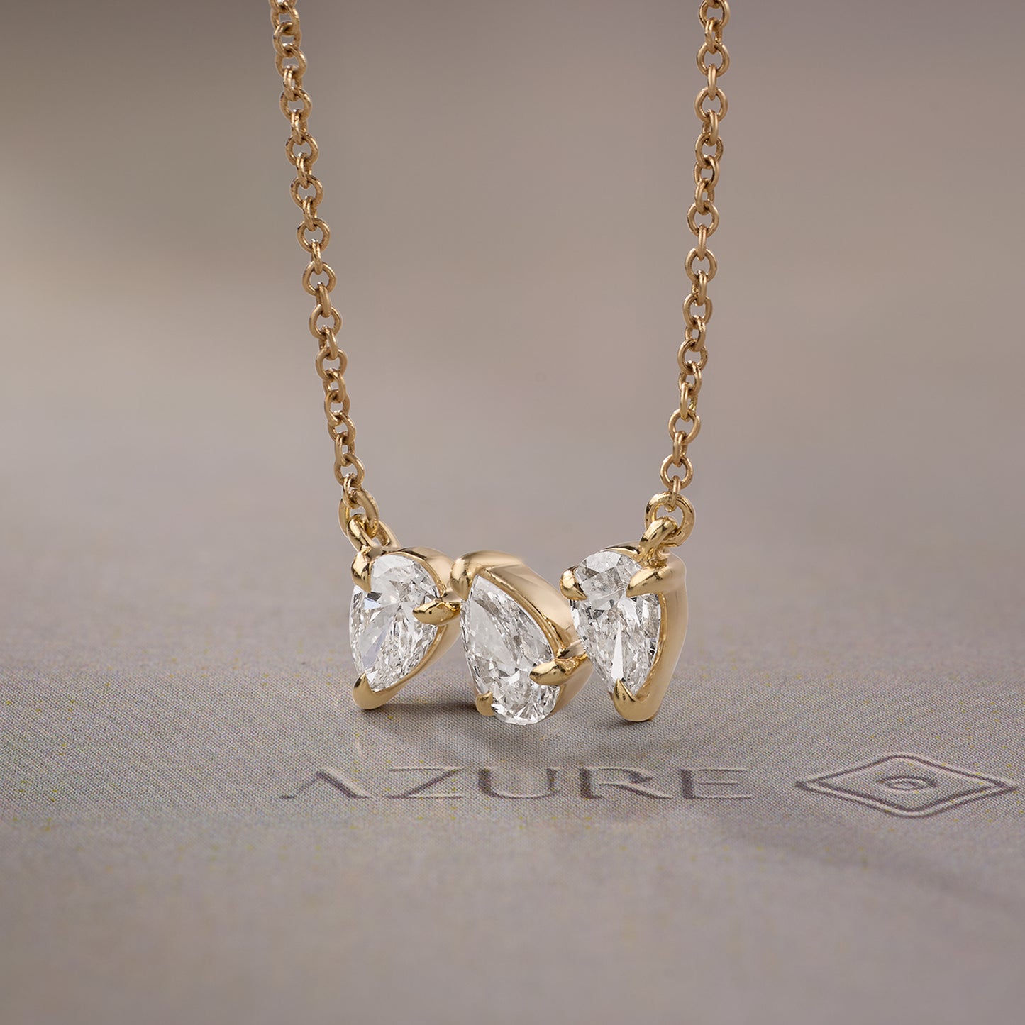 Pear Diamond Trio Pendant
