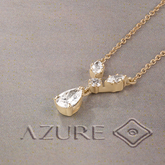 Pear, Marquise & Round Diamond Pendant