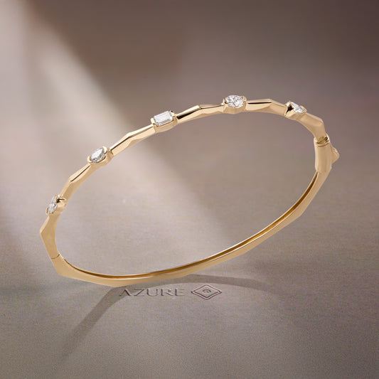 Pear, Oval & Emerald Bangle