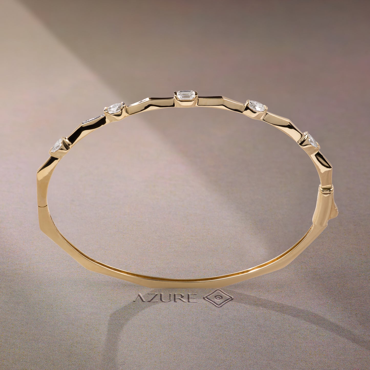 Pear, Oval & Emerald Bangle