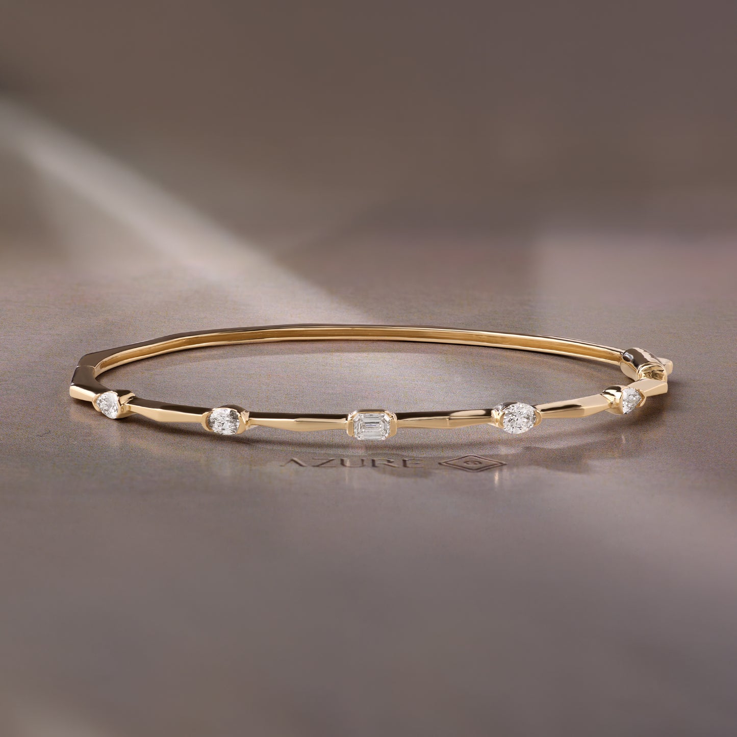 Pear, Oval & Emerald Bangle