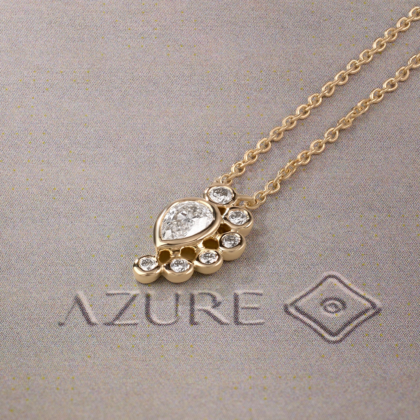 Pear & Round Bezel Pendant