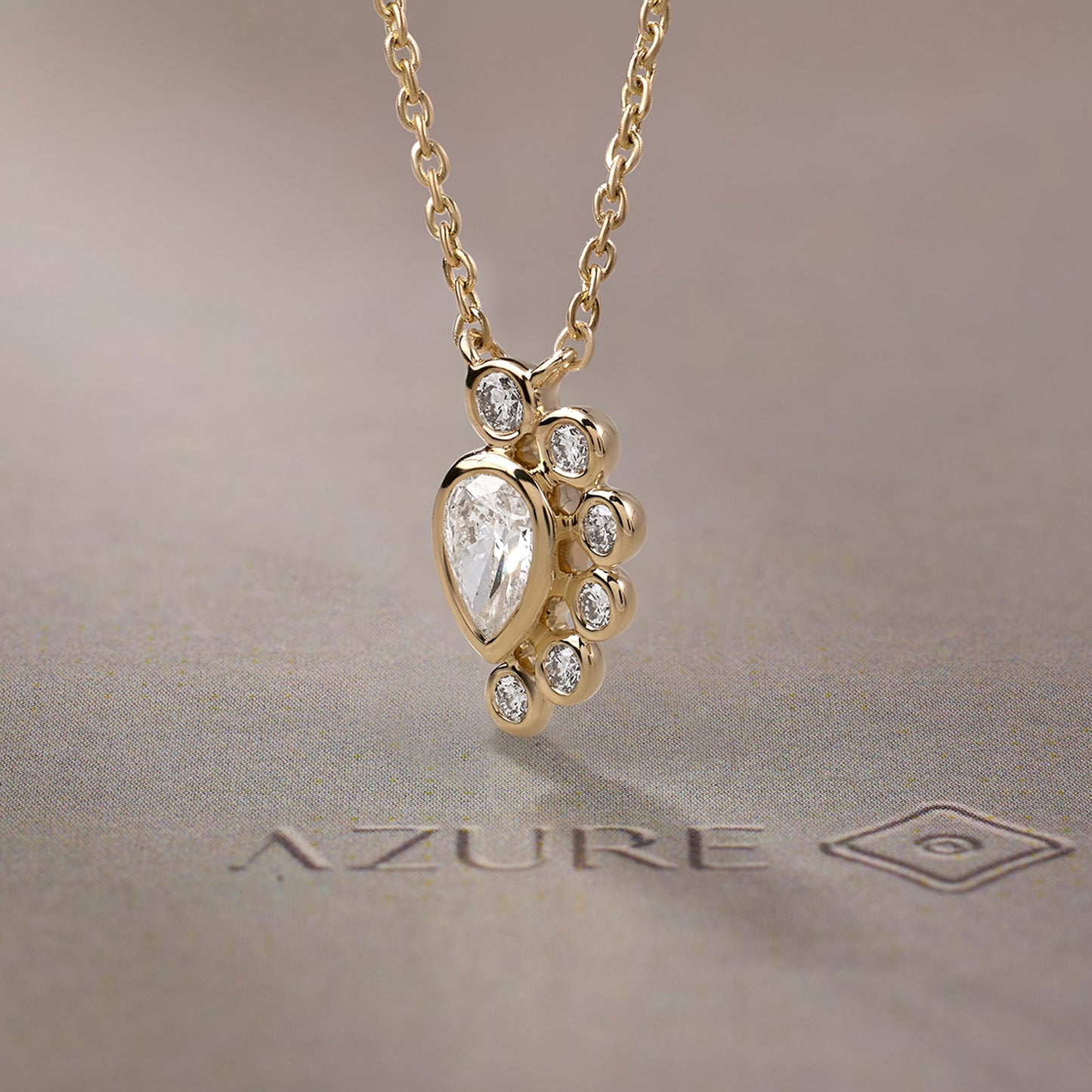 Pear & Round Bezel Pendant
