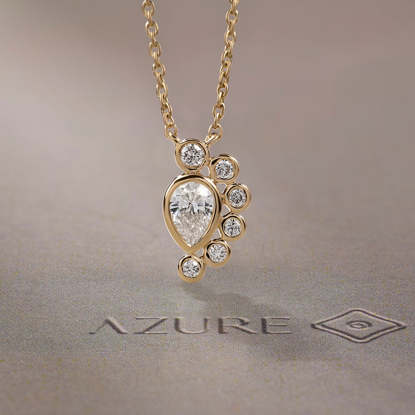 Pear & Round Bezel Pendant